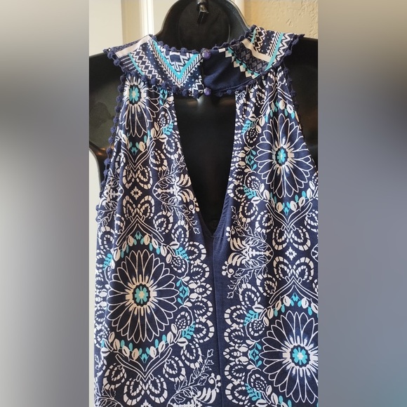 Three Pink Hearts Halter Top Sleeveless Dress Summer Women’s Short Dress Large - Picture 5 of 9